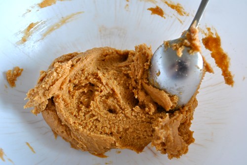 peanut butter/maple syrup + coconut flour